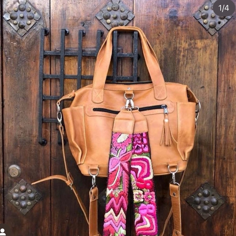 Hiptipico Embroidered Floral Leather Straps